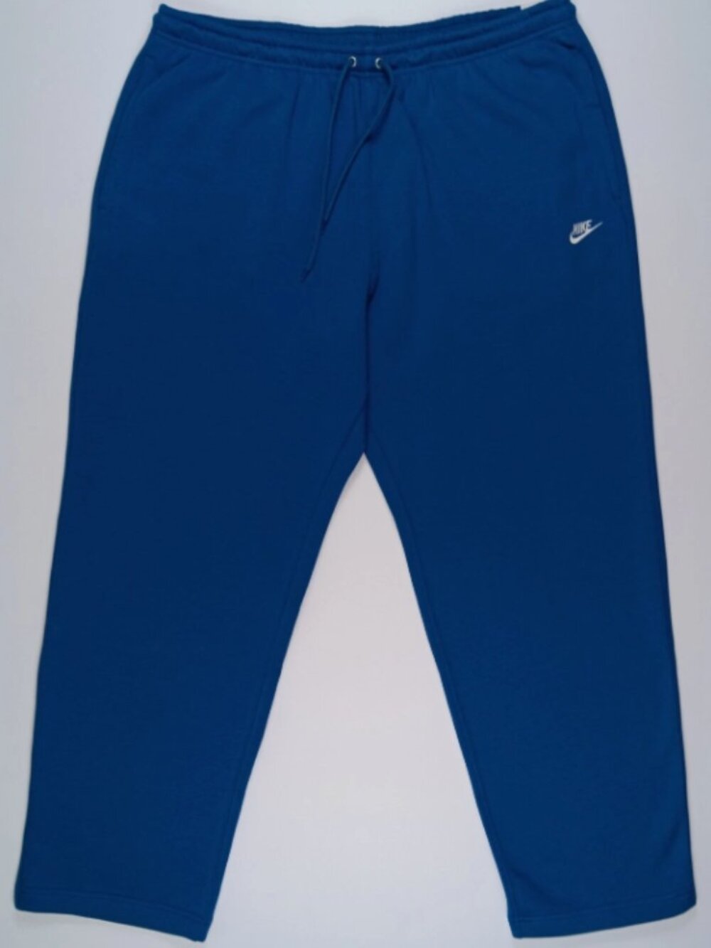 Nike Men's Club Open-Hem Fleece Pants Teal Blue White Logo FN3730-301 SIZE XXL